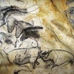 Horses galloping in a cave near Chauvet, France Horses galloping in a cave near Chauvet, France