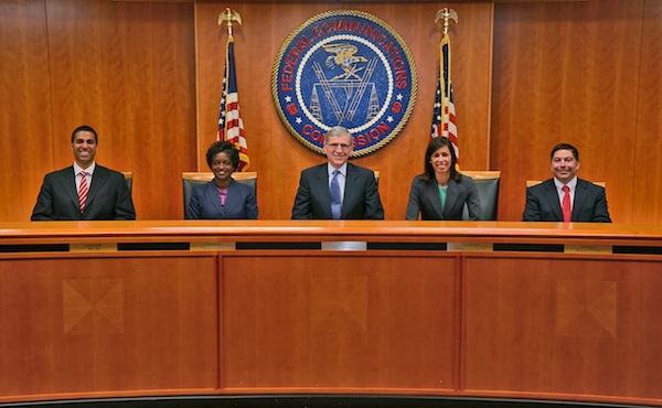 Wheeler and Commissioners. FCC photo.