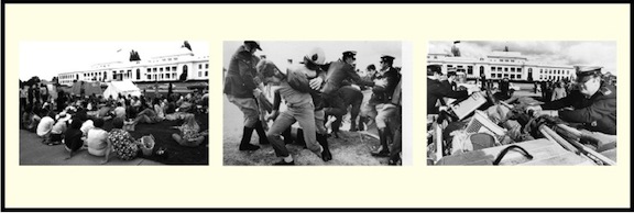 Scenes at the Aboriginal Tent Embassy in 1972, the year it was established. Photos: aboriginaltentembassy40th.com