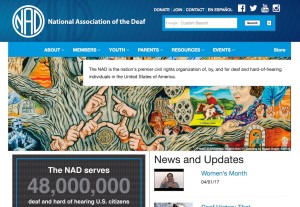 NAD web page